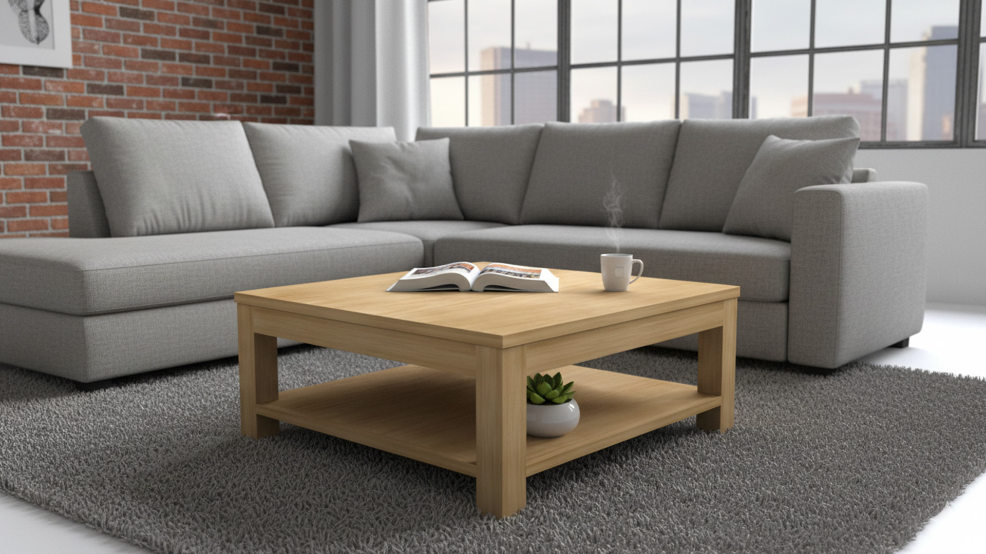 Couchtisch Double Top 100 x 100 cm P8 Diamond Collection