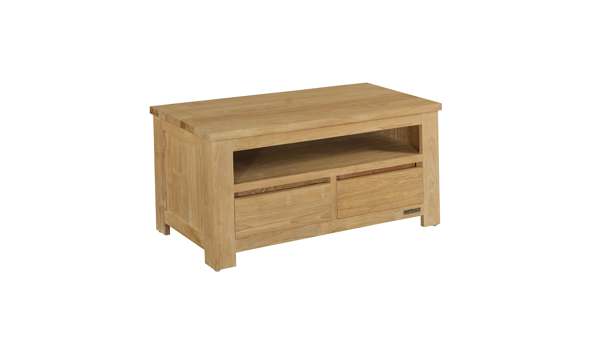 Teak TV-Schrank Kim 100 cm mit 2 Schubladen Diamond Collection