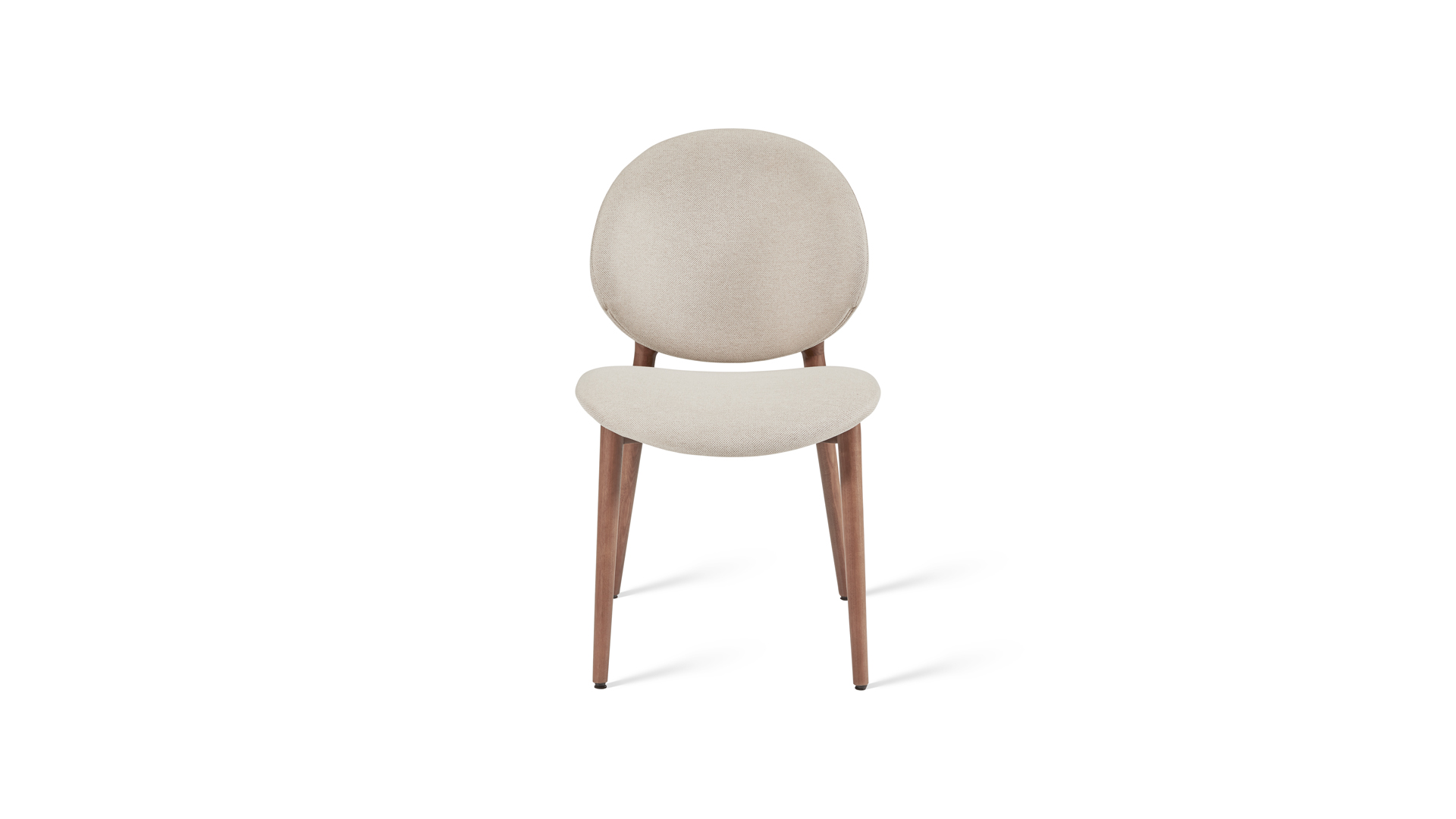 Interieurstoel Toky Met Stof Beige Elcor - Houten Poot Ash Brown
