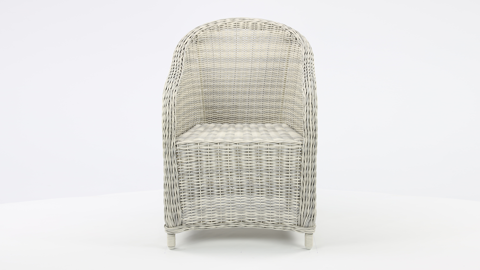 Wickerzetel California Kleur White Faded Grey Wicker PE - Alu Frame Luxury Lounge