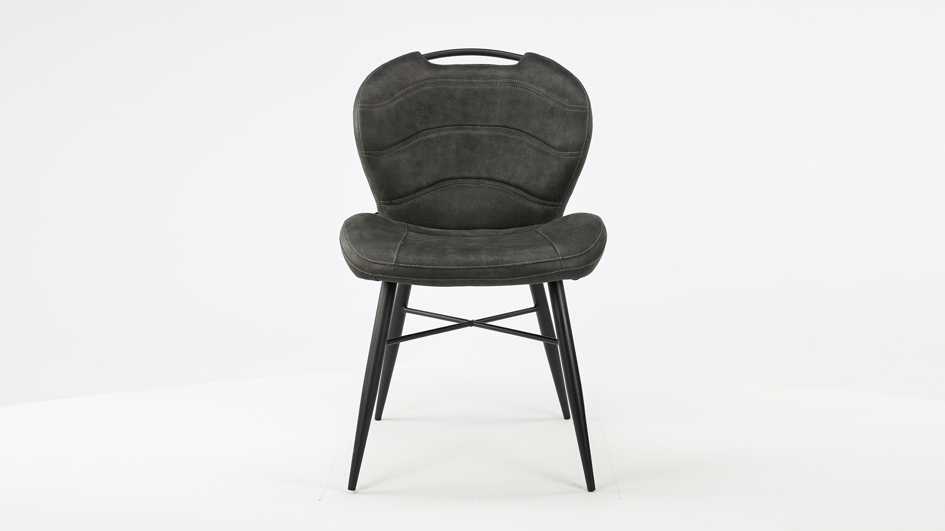 Chaise d'intérieur Talent Luxor Anthracite - Pieds Noirs