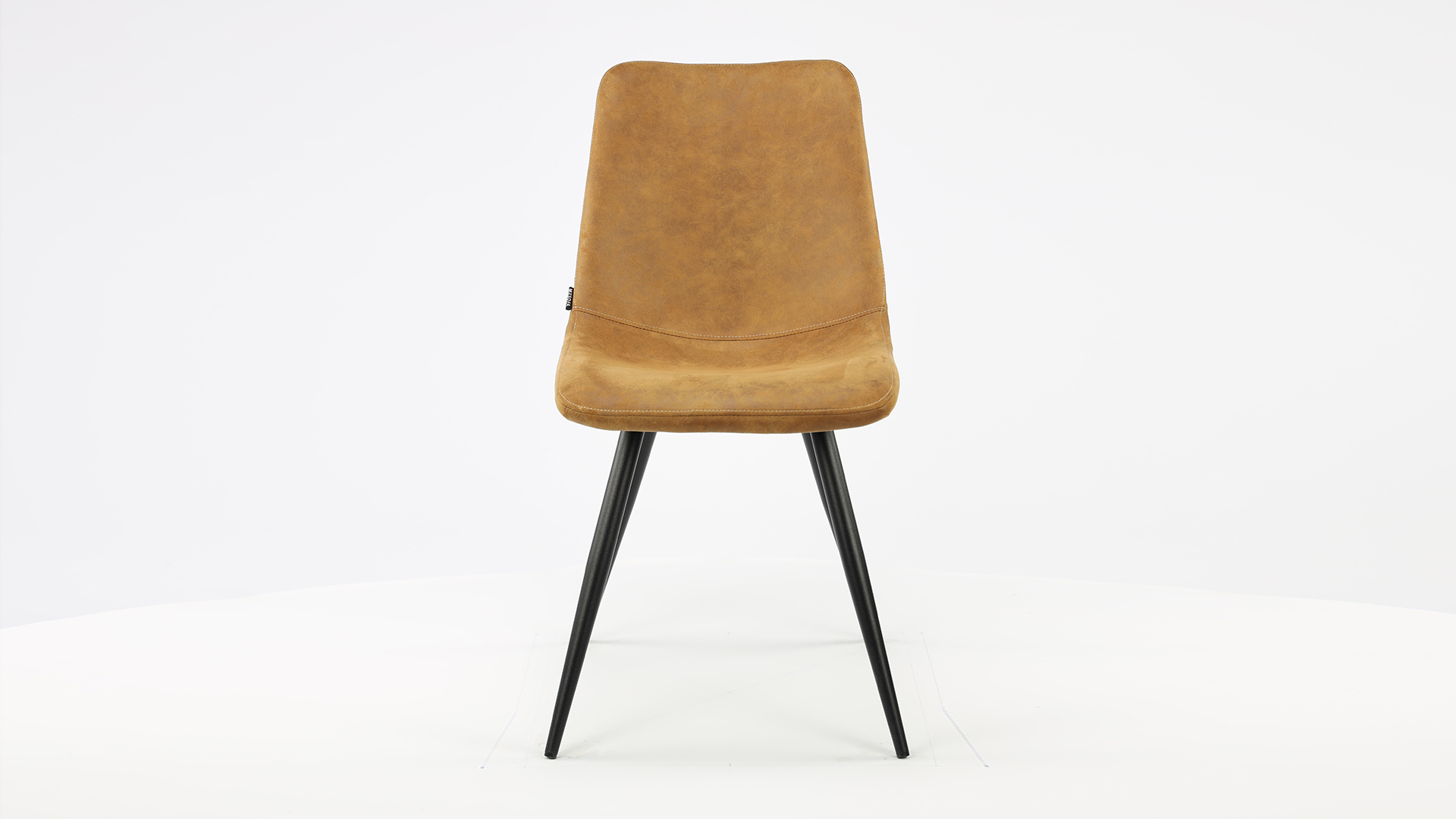 Chaise d'intérieur Spot Softyl Cognac avec pieds Noirs