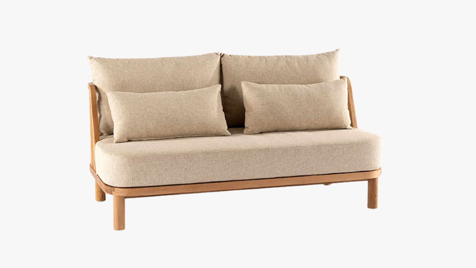 Teak Lounge Spindel Sofagarnitur 1 x 2-Sitzer + 2 x Club + Set/2 Couchtische