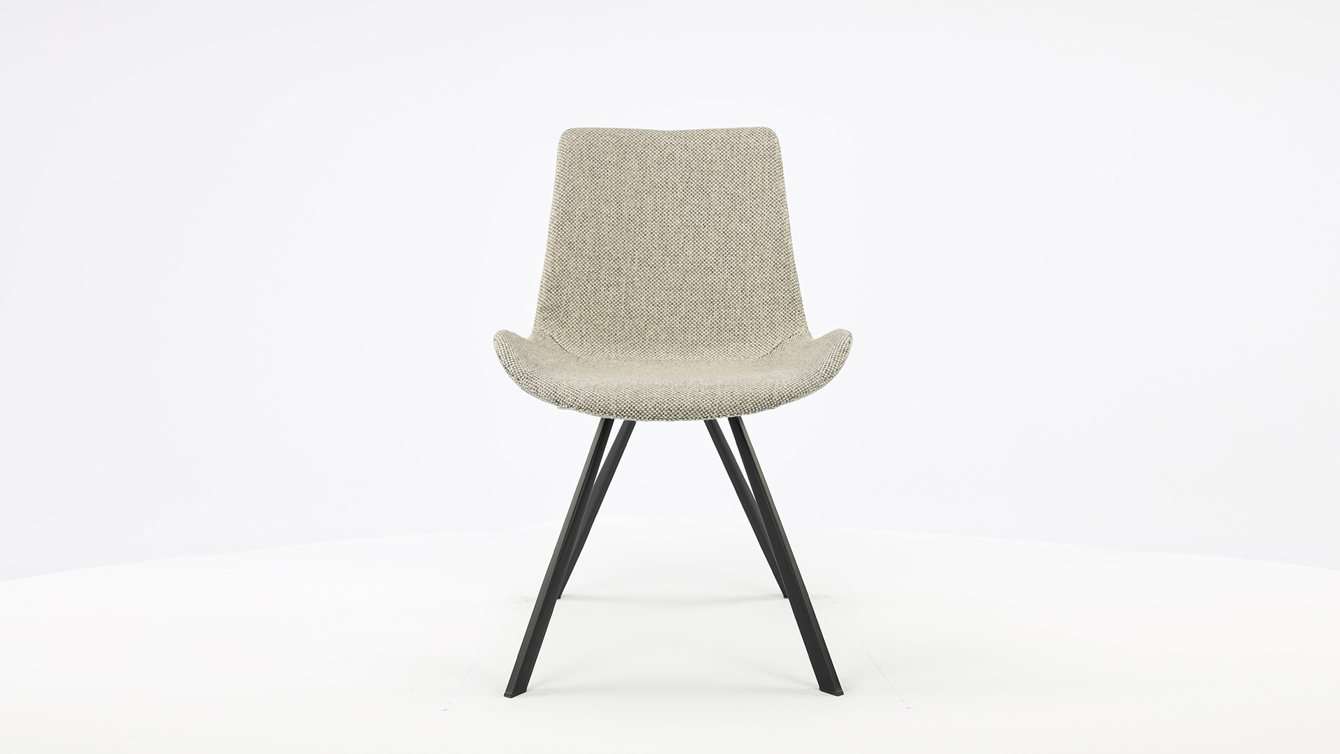 Interior chair Egon Color Light Gray Legs Metal Black