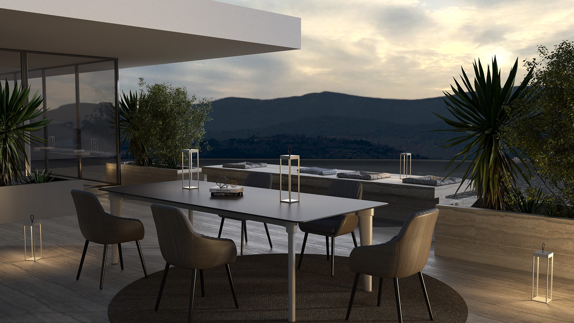 Lanterne Qoozii Bali 50 Corten - Sans fil