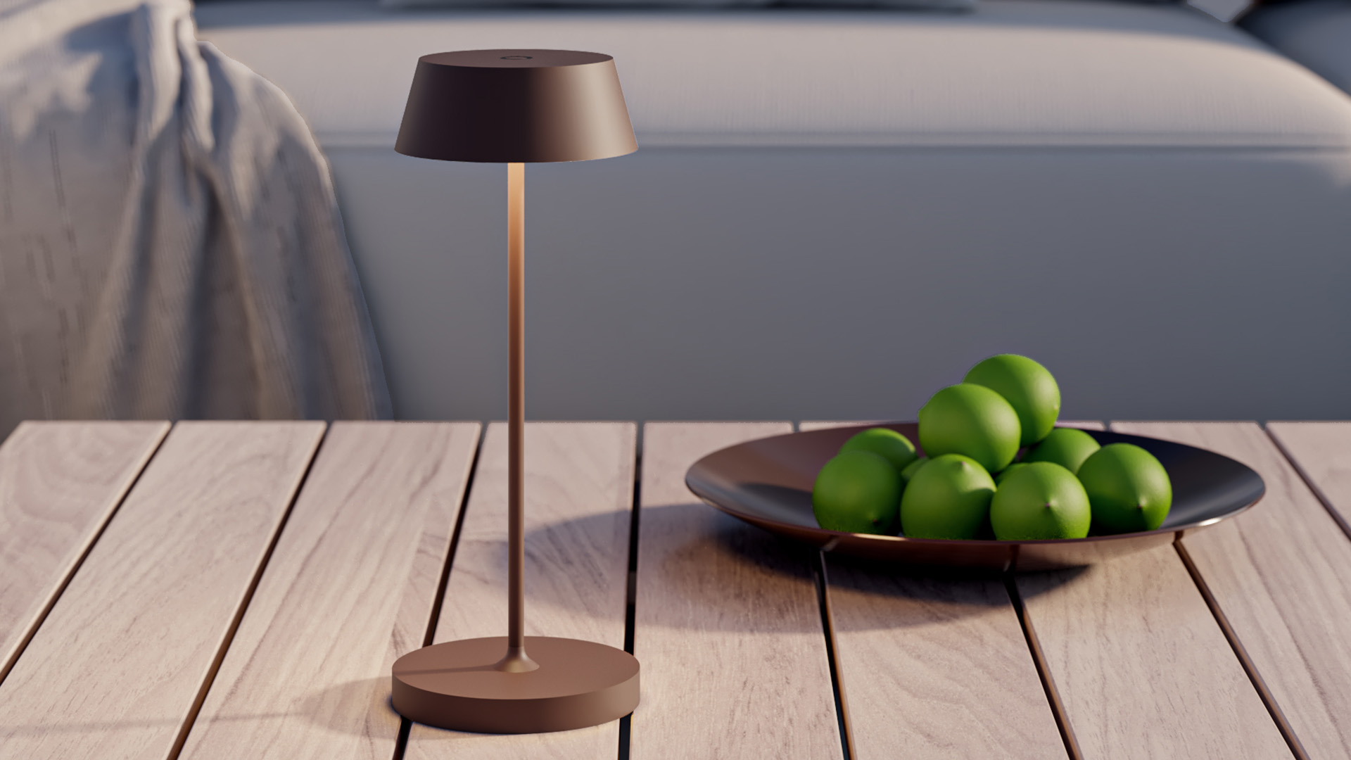 Qoozii Lampe Design Malta Corten - Sans Fil