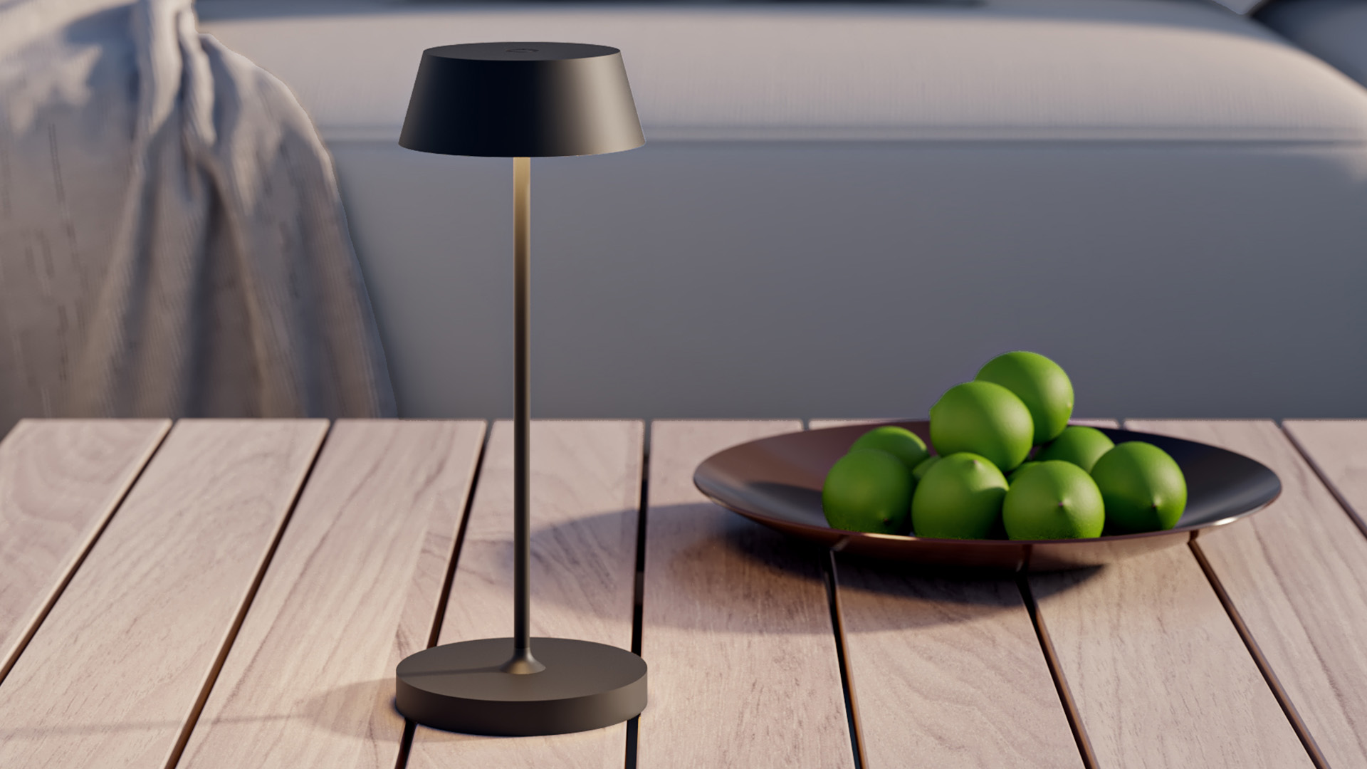 Qoozii Malta Black Design Lampe – Kabellos