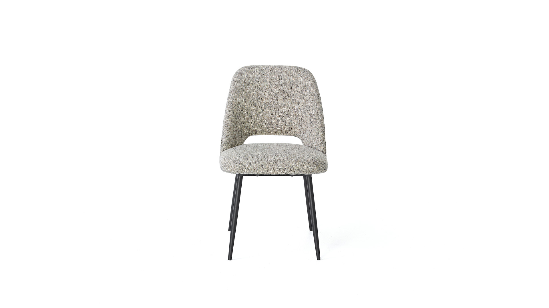 Dining chair Alto Fabric Oasis Khaki - Legs Black Metal
