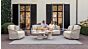 Alu Lounge Set Amora Alu 1 x 3-Seater + 2 x 1-Seater Linen With Rope Beige + Seat and Back Cushions Beige