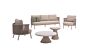 Alu Lounge Set Amora Alu 1 x 3-Seater + 2 x 1-Seater Linen With Rope Beige + Seat and Back Cushions Beige 4