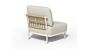 Alu Lounge Fresca Tussenstuk Alu Frame Creme White Met AW Kussen Dove Olefin 1