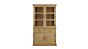 Vitrine Classique en Teck 120 cm 4 Portes Tournantes + 2 Tiroirs Collection Classic-Line Diamond
