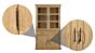 Vitrine Classique en Teck 120 cm 4 Portes Tournantes + 2 Tiroirs Collection Classic-Line Diamond 2