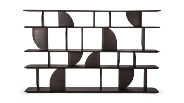 Teak Donkerbruin Geometric Rek 210 x 35cm Ethnicraft