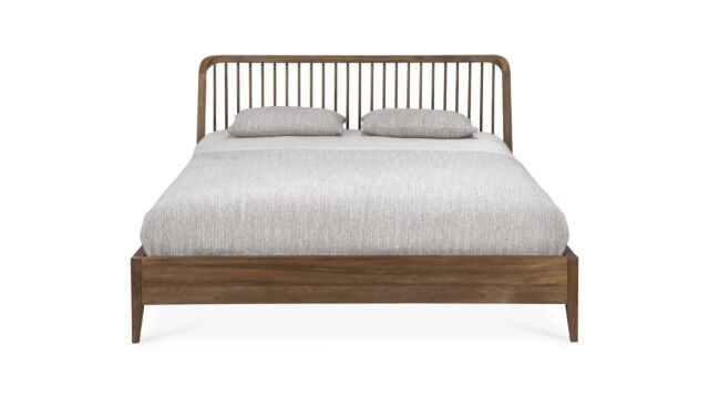 Hergebruikt Teak Spindle Bed 170 x 210cm Ethnicraft
