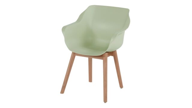 Sophie Armstoel Kleur French Green Met Poten Teak Naturel