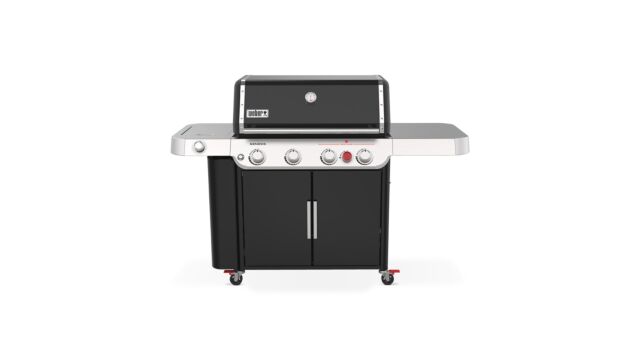 Genesis E-435 Schwarz mit GBS-Grillrost + Sear Station und Seitenbrenner