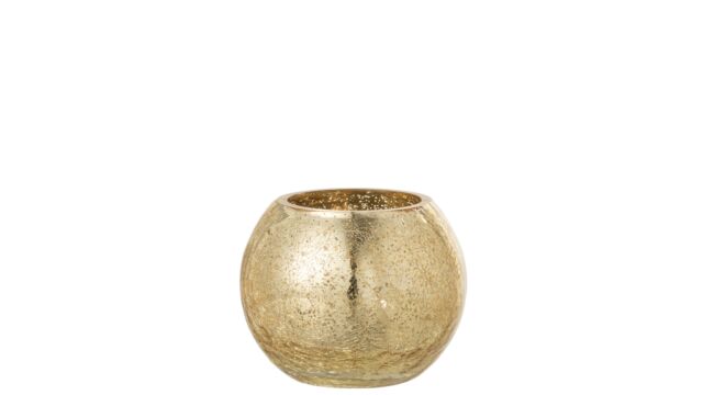 Hurricane Light Ball Craquelure Glass Pearl Effect Gold Small