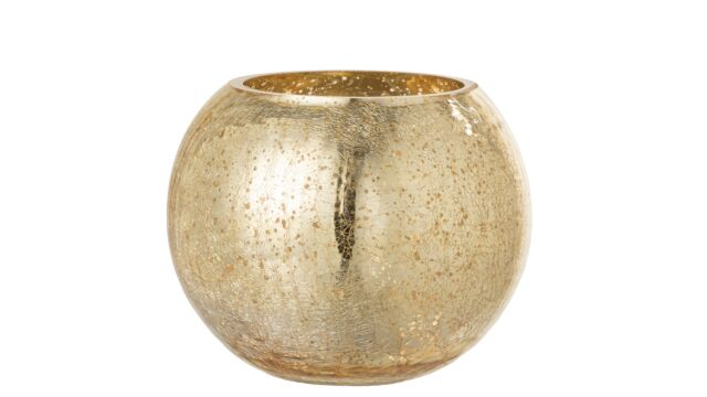 Hurricane Light Ball Craquelure Glass Pearl Effect Gold Large Hurricane Light Ball Craquelure Glass Pearl Effect Gold Large