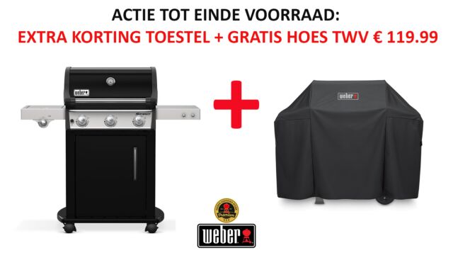 Spirit E-325 Noir Avec Grille GBS - Weber