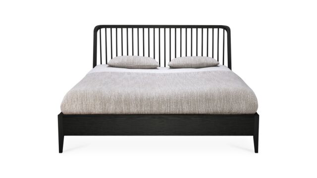 Eik Zwart Spindle Bed 190 x 210cm Ethnicraft
