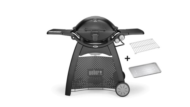 Barbecue à gaz noir Weber Q 3200 sur base avec roulettes