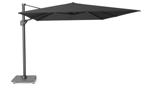 Zweefparasol Challenger T1 Premium 400 x 300cm Mast Antraciet - Doek Faded Black
