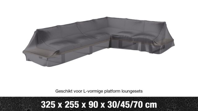 AeroCover Loungeset platformhoes rechts 325x255x90xH30/45/70
