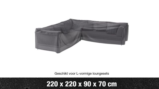 AeroCover Loungesethoes L-vorm  220x220x70cm