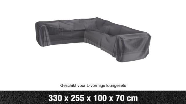 AeroCover Loungesethoes Hoekset L-vorm Lage Rug Links 7946 330x255x100x70cm