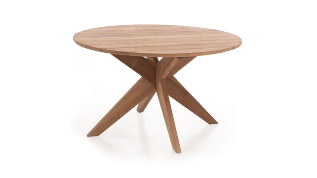 Teak Tuintafel Java Dia 165cm - Poten Teak - Design Tuintafel
