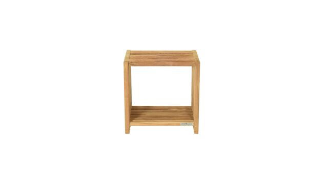 Teak Badkamer Rek Stripes 50cm x 35cm x 50cm