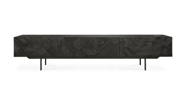 Teak Zwart Graphic TV-meubel 240 x 45cm Ethnicraft