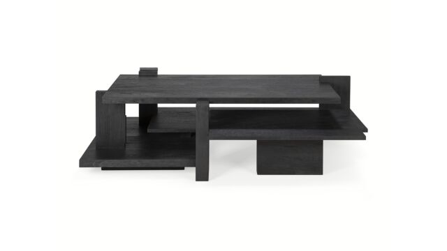 Teak Zwart Abstract Koffietafel 140 x 85cm Ethnicraft