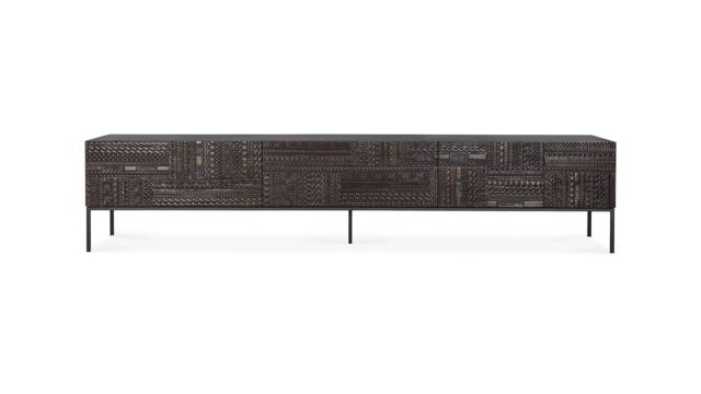 Teak Zwart Tabwa TV-meubel 240 x 45cm Ethnicraft