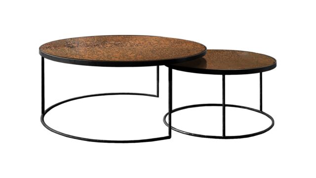 Bronze Table basse gigogne Nesting 61/92 x 61/92cm Ethnicraft