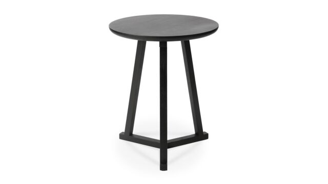 Eichenholz Schwarz Tripod Beistelltisch 46 x 46cm Ethnicraft