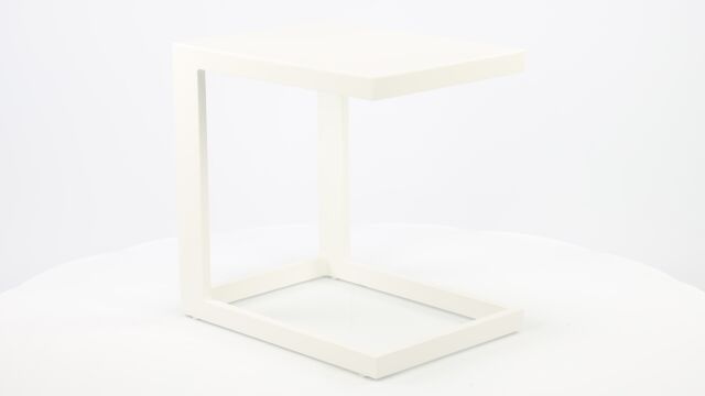 Alu Bijzettafel Sion White Mat 55 x 40 x H55cm