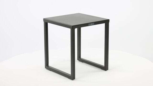 Alu Bijzettafel Bazel Charcoal Mat 41cm x 41cm x H46cm
