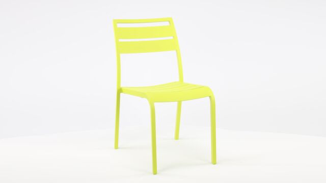 Chaise empilable alu Nice Slat Green Matt