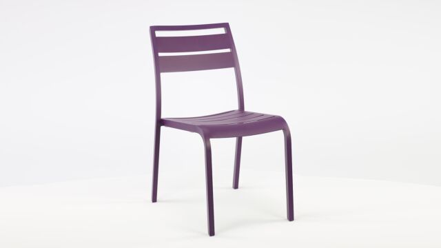  Alu Stacking Chair Nice Slat Purple Matt
