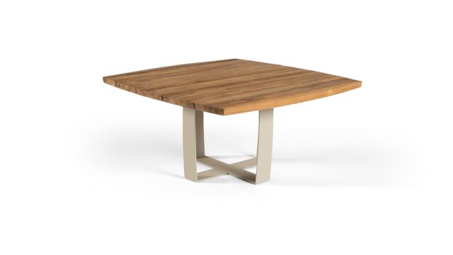 Teak Tuintafel Fanny 170cm Met Poten Metaal Linnen Mat - Recup Teak Teak Tuintafel Fanny 170cm Met Poten Metaal Linnen Mat - Recup Teak