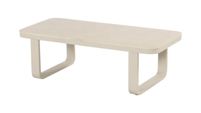 Milano Lounge Couchtisch Alu-Gestell Sand + Keramikplatte