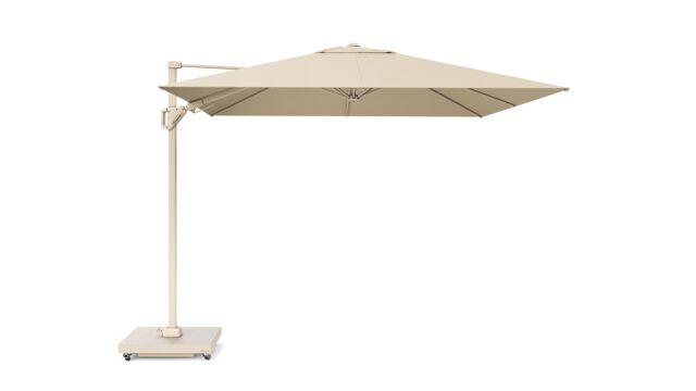 Zweefparasol Challenger T2 Premium 300cm x 300cm Mast Sandstone Alu - Doek Champagne