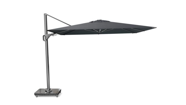 Schwimmender Sonnenschirm Nexus T² Premium, 300 cm x 300 cm Mast, Anthrazit - Stoff, verblasstes Schwarz