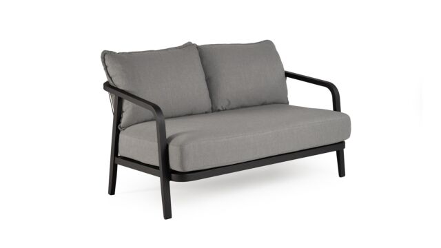 Alu Lounge Pep 2-seater Sofa Charcoal Frame With AW Cushions Olefin