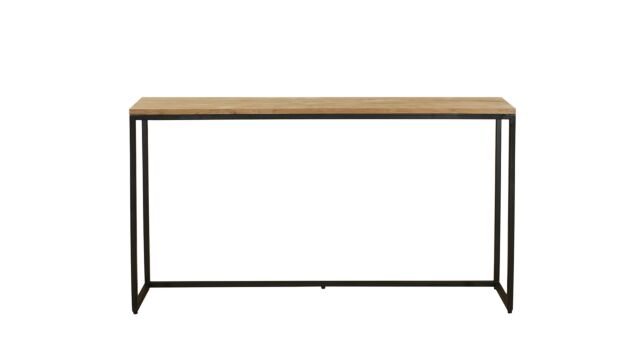 Modena Wandkonsole Single Top 140cm x 30cm x H78cm Teak Hell gebürstet