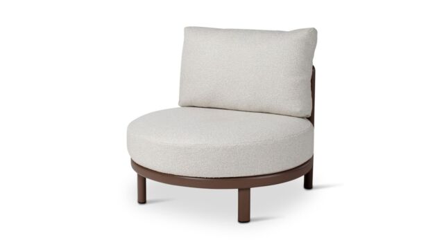 Cobana Loungechair Alu Frame Chocolat - Zit & Rugkussen Teddy - Cover incl.