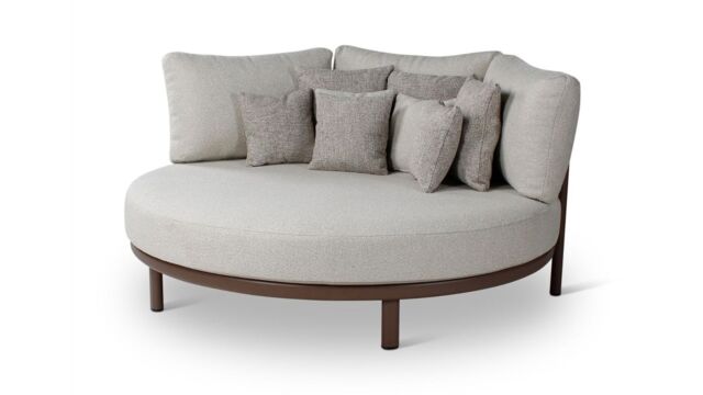 Cobana Love-Seat Alu Frame Chocolat - Zit & Rugkussen Teddy - Cover incl.
