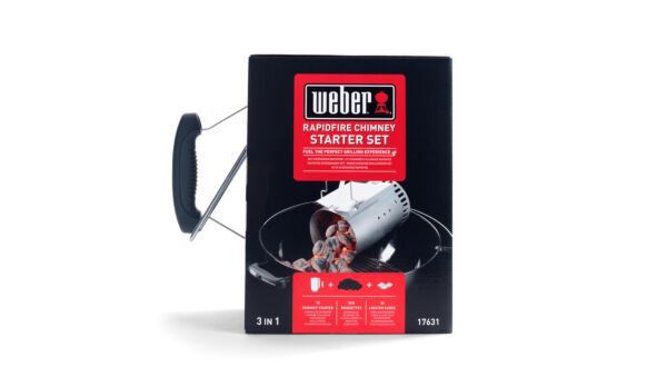 Starterset Chimney Brikettenstarter + Briketten + Lightercubes Weber